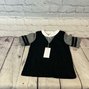 Miki Miette Black and Gray Baby Boy’s Shirt